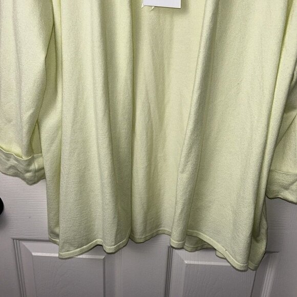 Magaschoni Green Open Front Lagenlook Duster Cardigan Viscose Blend Sweater XL - Picture 4 of 7
